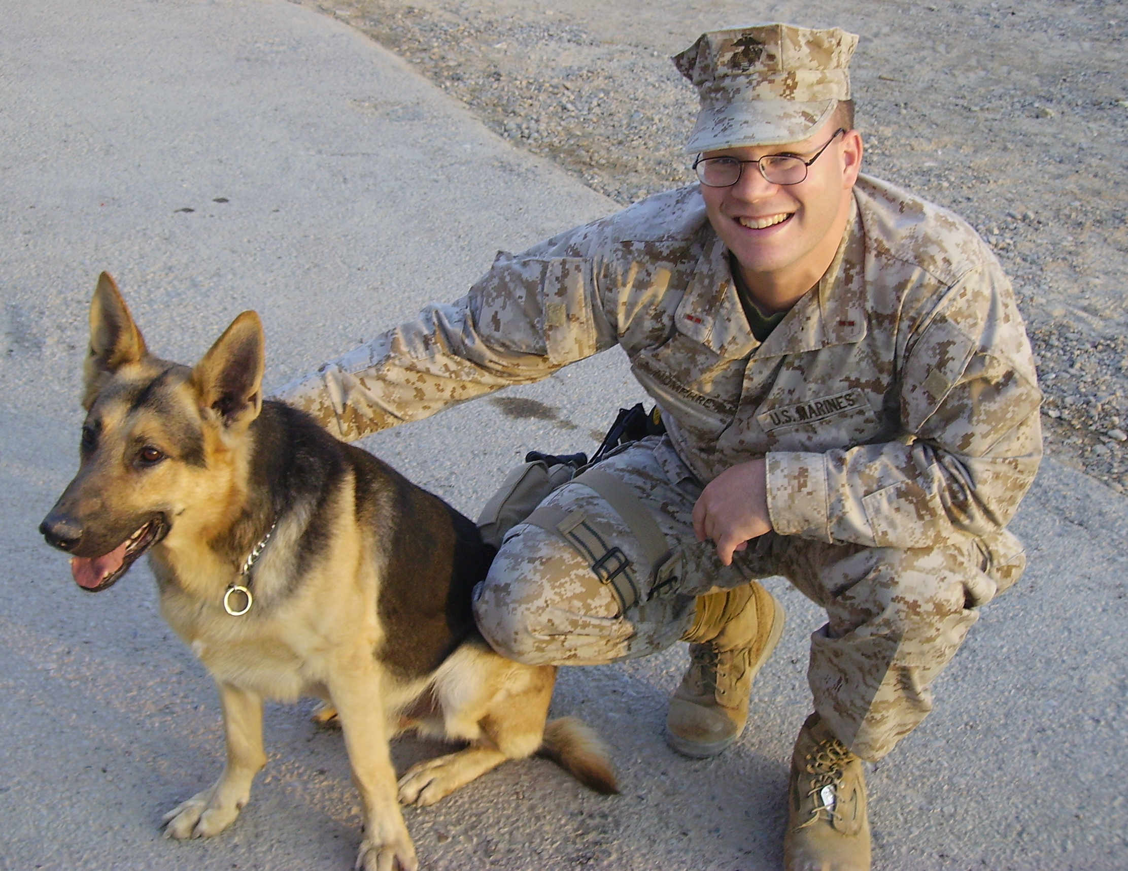 CWO 2 with Military Working Dog